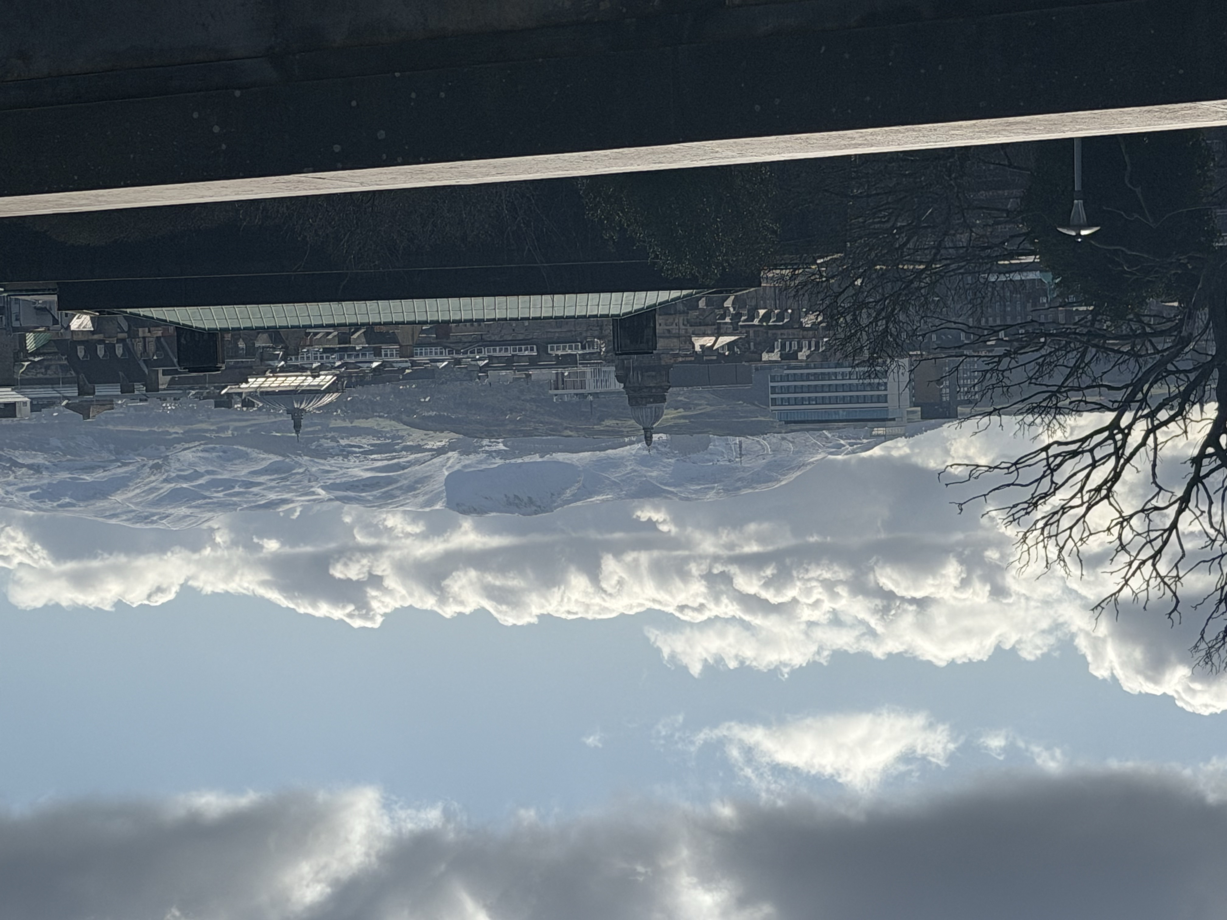 Clouds over Edinburgh carrying movement and journey