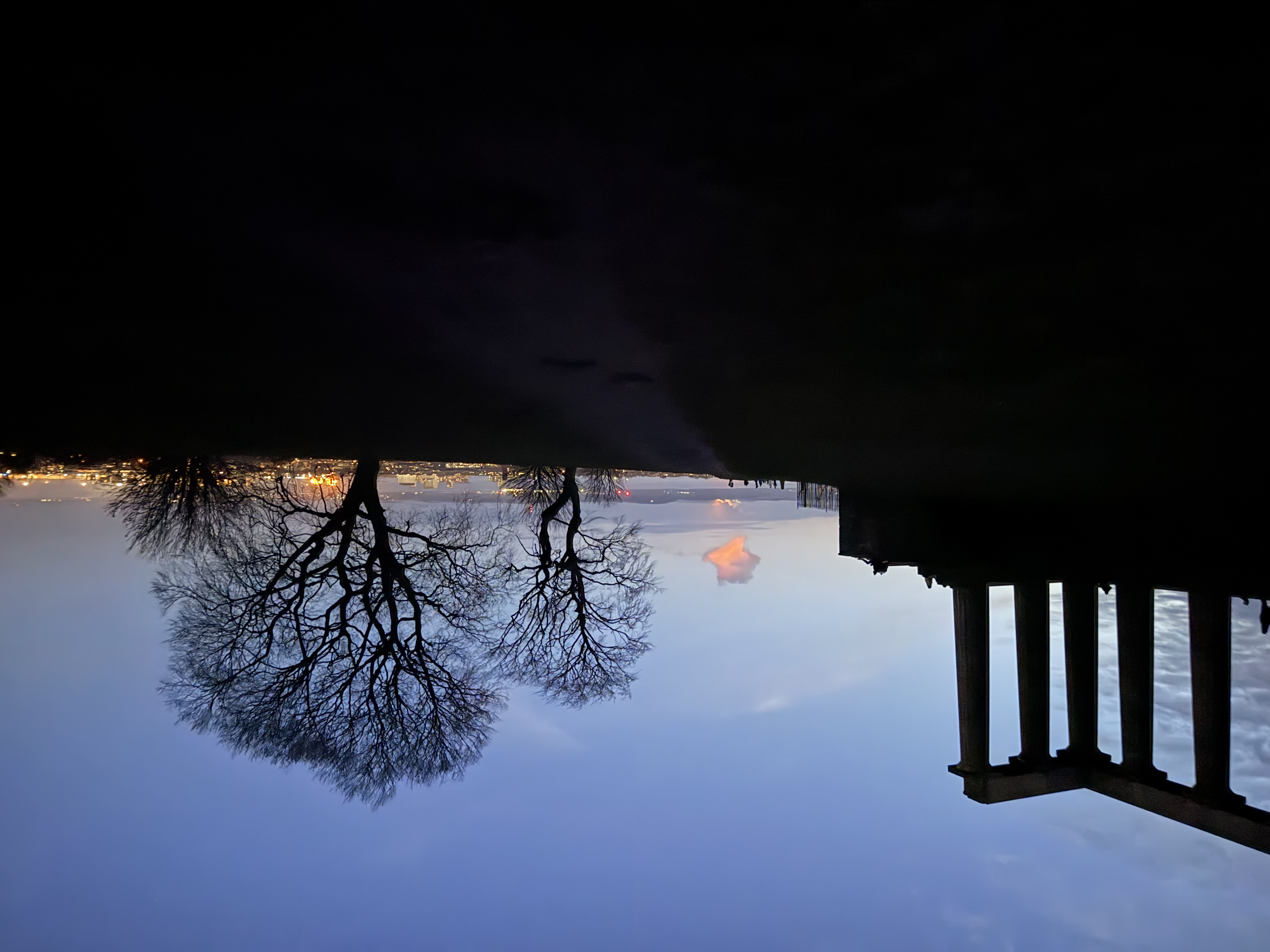 Sunset at Calton Hill above Edinburgh